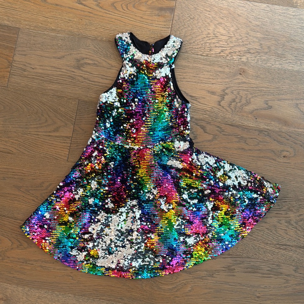 Colorful Sequin Kids Costume Dress